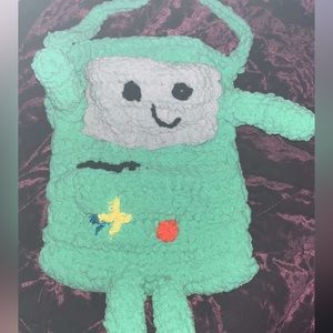 hand crochet bmo bag. light blue.